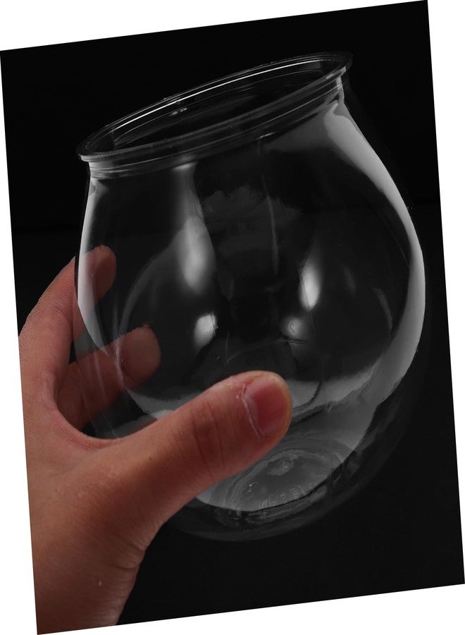 ROMISBABA 4Pcs Transparent Plastic Fish Bowl Fish Tank for Goldfish Easy to Clean Durable Design for Home Decor and Aquatic Breeding Mini Desktop Aquarium - Image 5